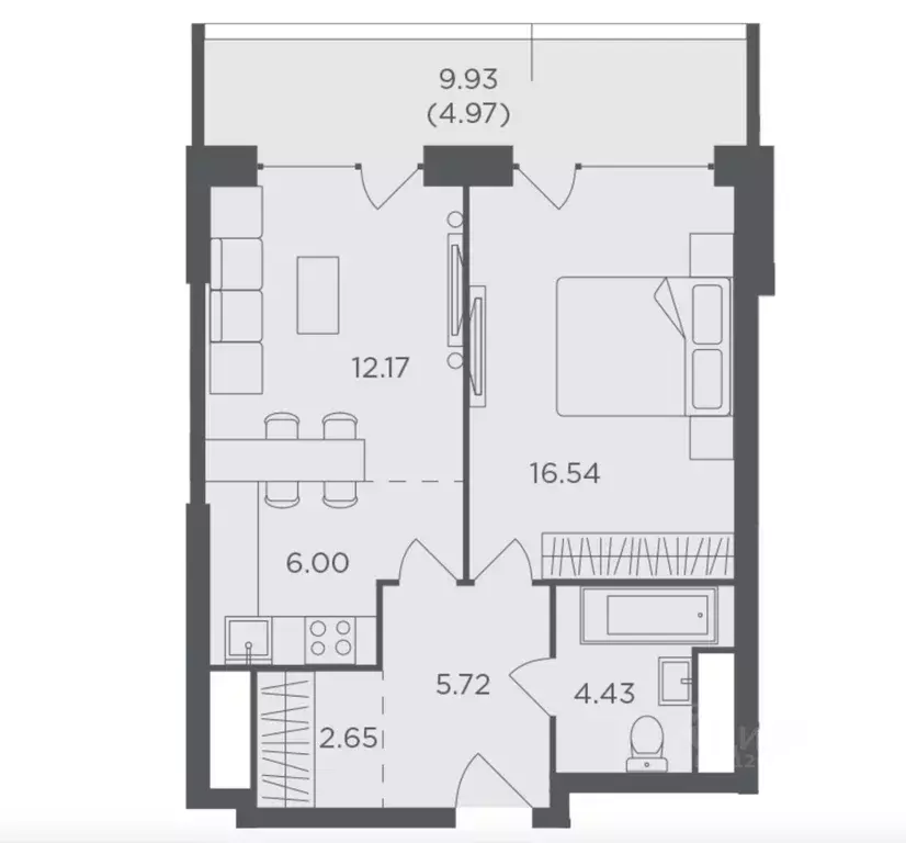 2-к кв. Москва ул. Виктора Маслова, 2 (52.48 м) - Фото 1