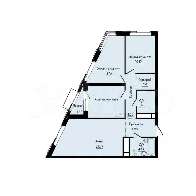 3-к. квартира, 75,2 м, 23/30 эт. - Фото 0