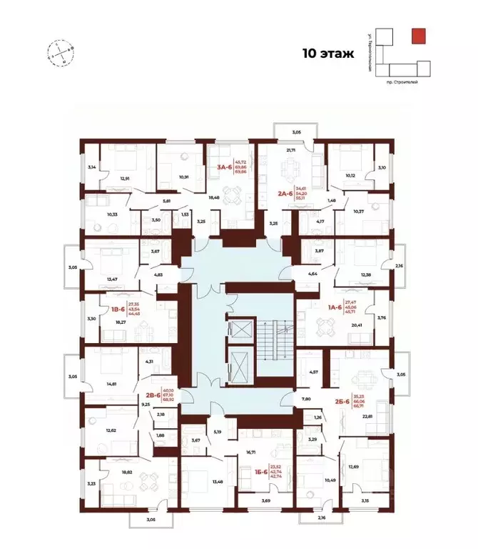 2-к кв. Пензенская область, Пенза Арбери жилой комплекс (68.92 м) - Фото 2