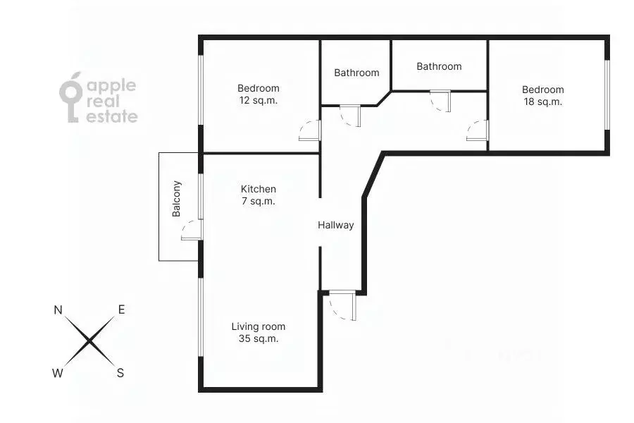 3-к кв. Москва Кутузовский просп., 14 (80.0 м) - Фото 1