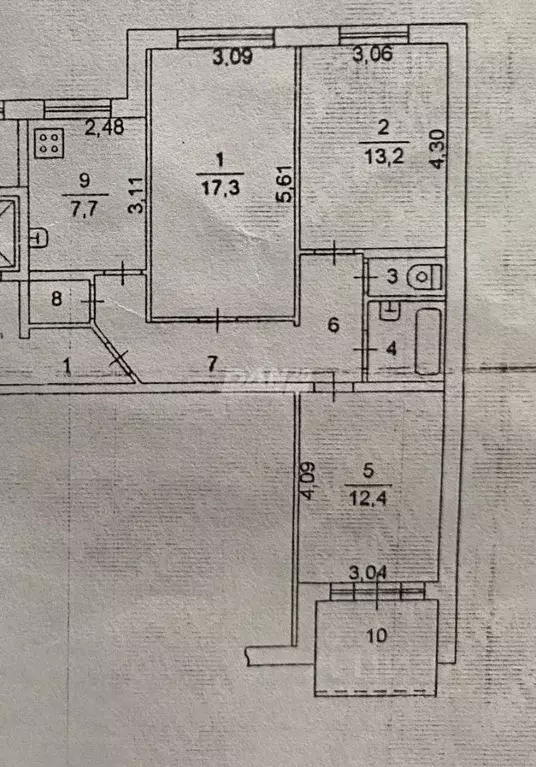 3-к кв. Челябинская область, Челябинск Аральская ул., 214А (65.2 м) - Фото 1