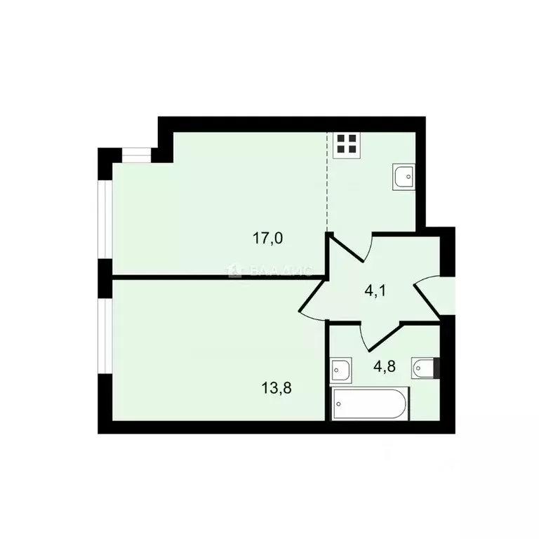 2-к кв. Москва ул. Инженера Кнорре, 7к1 (40.0 м) - Фото 1
