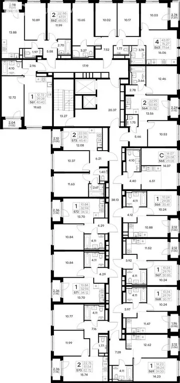 4-комнатная квартира: Владимир, ЖК Глоракс Октябрьский (77.64 м) - Фото 2