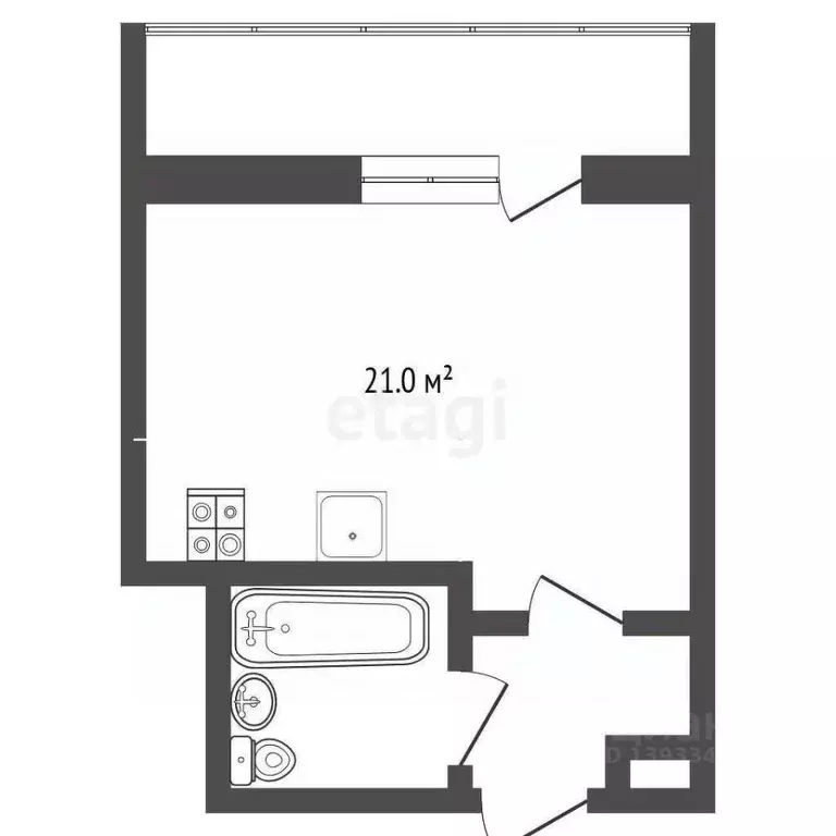 Студия Тюменская область, Тюмень Олимпийская ул., 12 (21.0 м) - Фото 0