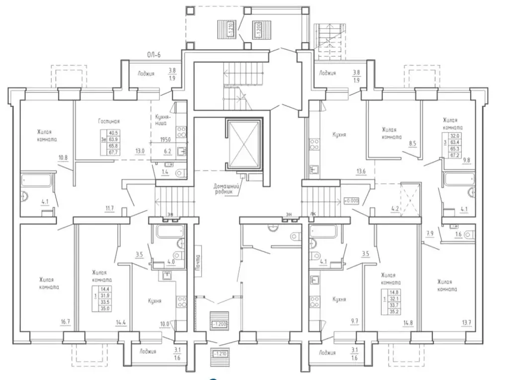 3-к кв. Кировская область, Киров ул. Капитана Дорофеева, 24 (67.7 м) - Фото 1