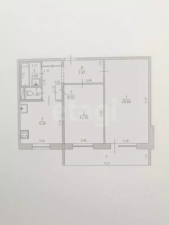 2-к кв. Ульяновская область, Ульяновск ул. Шолмова, 5 (53.4 м) - Фото 2