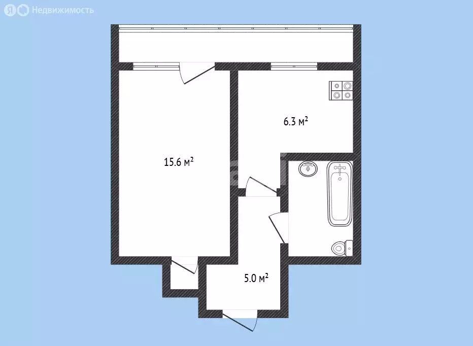 1-комнатная квартира: станица Кавказская, улица Мира, 40 (30.4 м) - Фото 1
