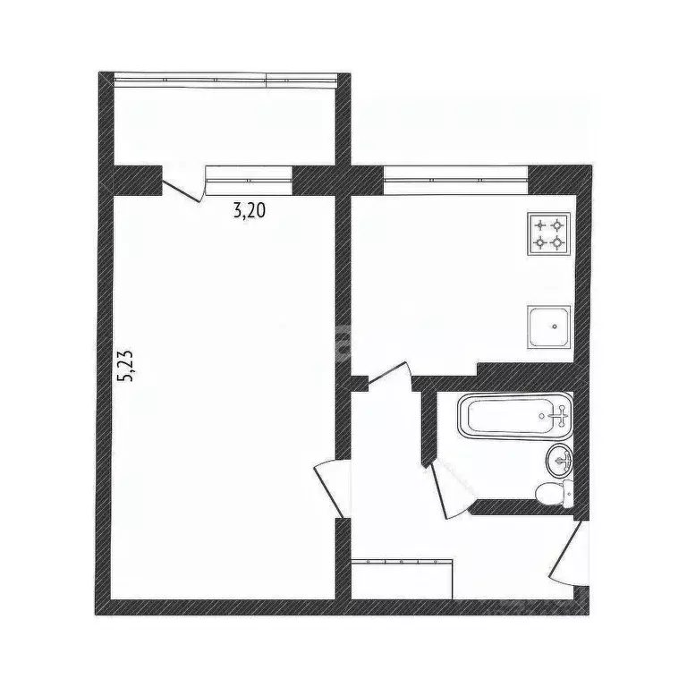 1-к кв. Белгородская область, Белгородский район, Северный городское ... - Фото 1