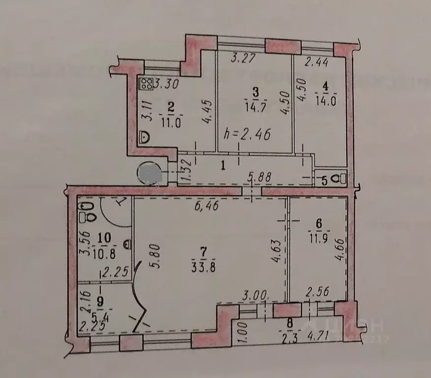 4-к кв. Омская область, Омск ул. Гусарова, 113 (112.0 м) - Фото 1