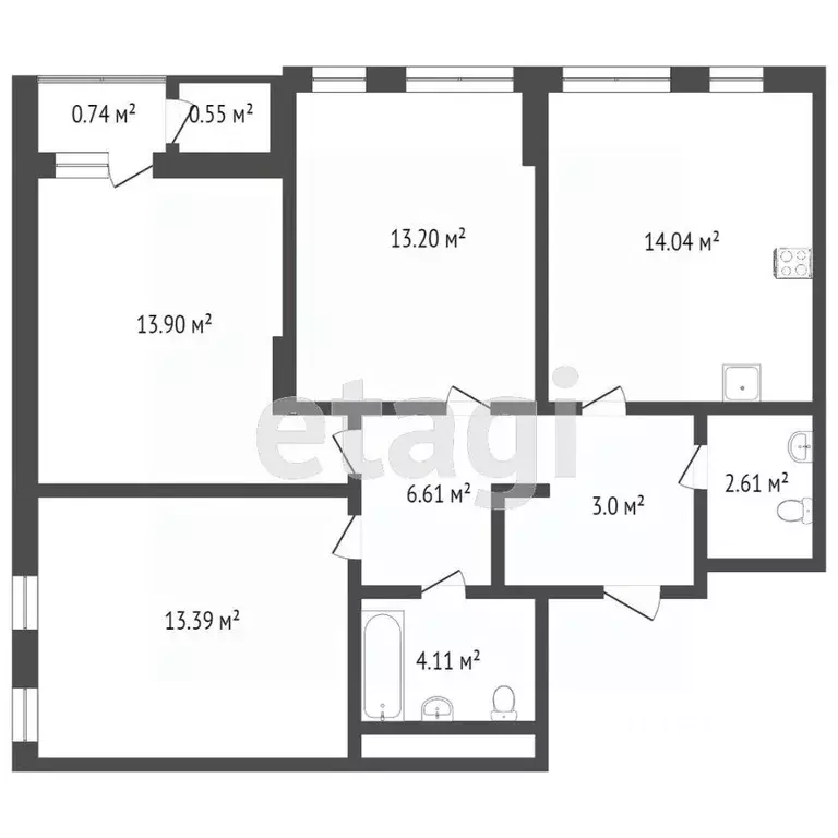 3-к кв. Ярославская область, Ярославль ул. Академика Колмогорова, 22 ... - Фото 2