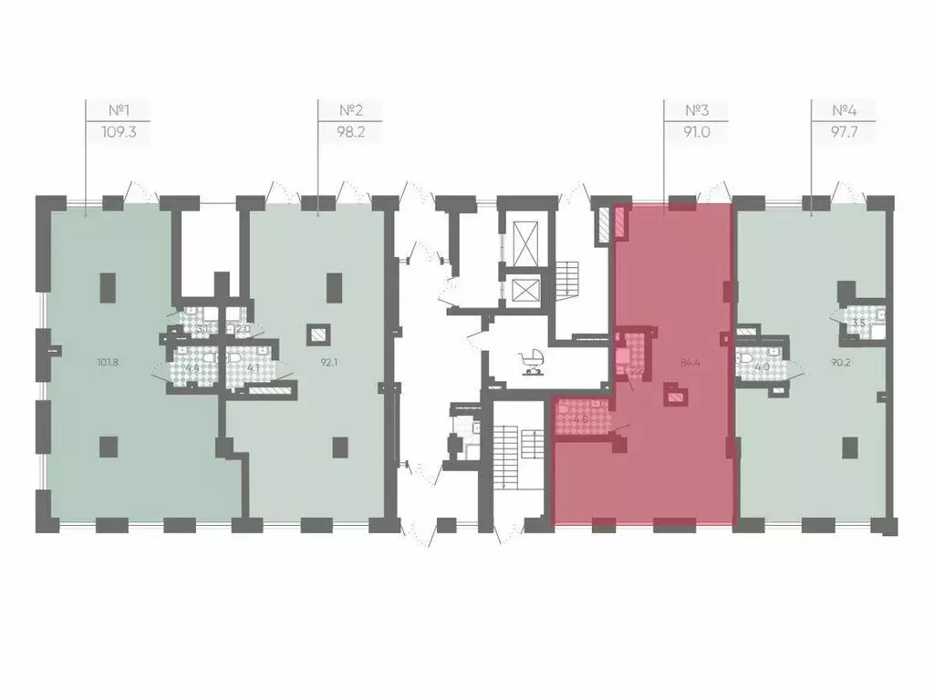 Офис (93.3 м) - Фото 2