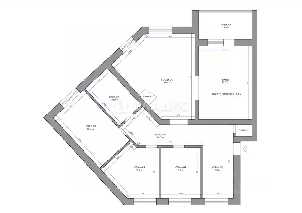 4-к кв. Воронежская область, Воронеж ул. Базарная Гора, 5 (158.0 м) - Фото 1