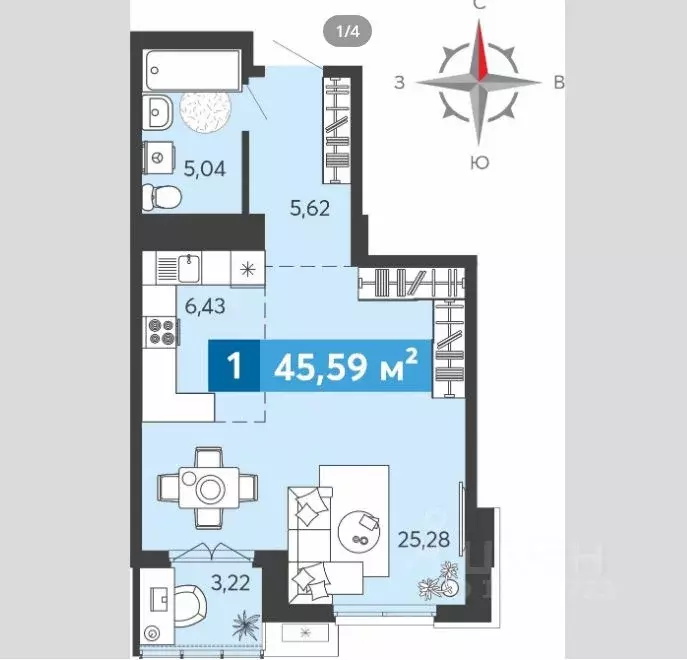 Студия Пензенская область, Пензенский район, Засечный сельсовет, с. ... - Фото 1