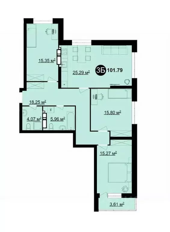 3-к кв. Татарстан, Казань Гвардейская ул., 54И (10179.0 м) - Фото 1