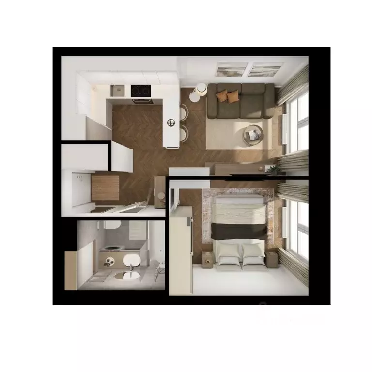 1-к кв. Московская область, Мытищи Яуза Парк жилой комплекс, к12 (34.2 ... - Фото 2