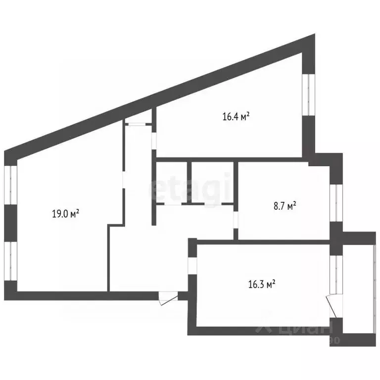 3-к кв. Воронежская область, Семилуки Транспортная ул., 14 (75.6 м) - Фото 1