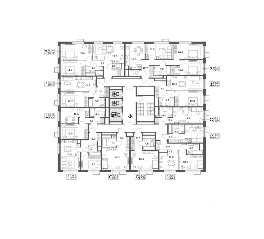 Студия Москва Тагильская ул., 2к1 (22.6 м) - Фото 1