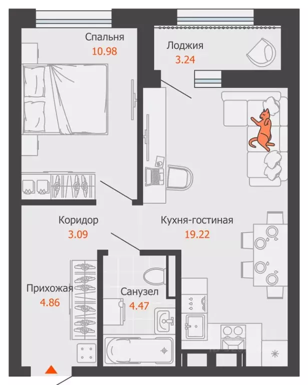 1-к кв. Пермский край, Пермь Заимка мкр, Камаполис жилой комплекс ... - Фото 1