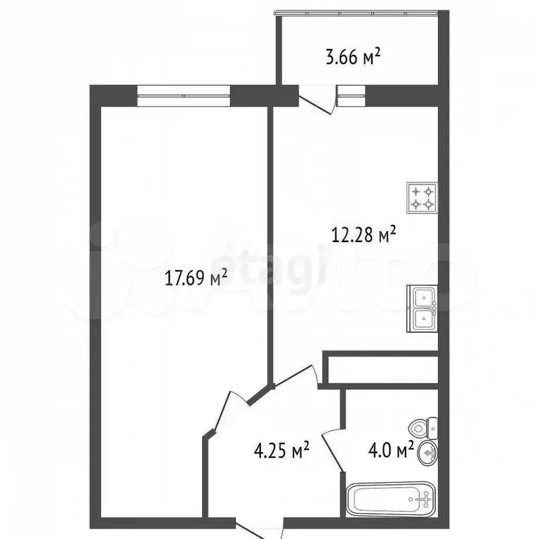 1-к. квартира, 40 м, 16/27 эт. - Фото 0