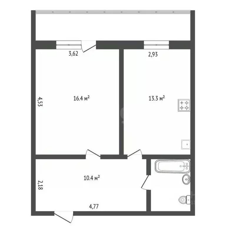 2-к кв. Амурская область, Благовещенск Трудовая ул., 258 (44.0 м) - Фото 2