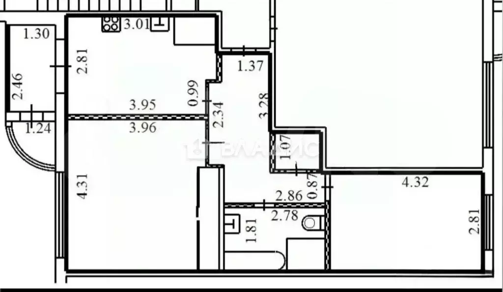 2-к кв. Московская область, Балашиха ул. Дмитриева, 12 (57.0 м) - Фото 2