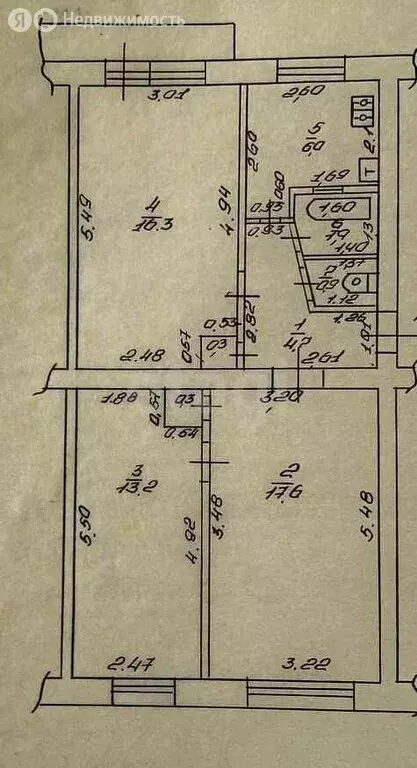 3-комнатная квартира: Анапа, Крестьянская улица, 26 (60.6 м) - Фото 1