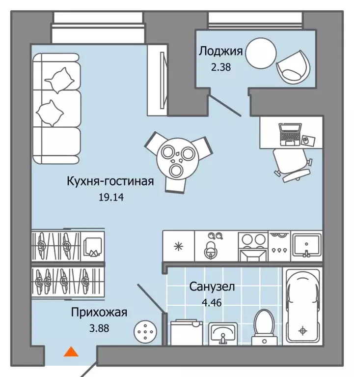 Студия Ульяновская область, Ульяновск Город Новаторов жилой комплекс, ... - Фото 0