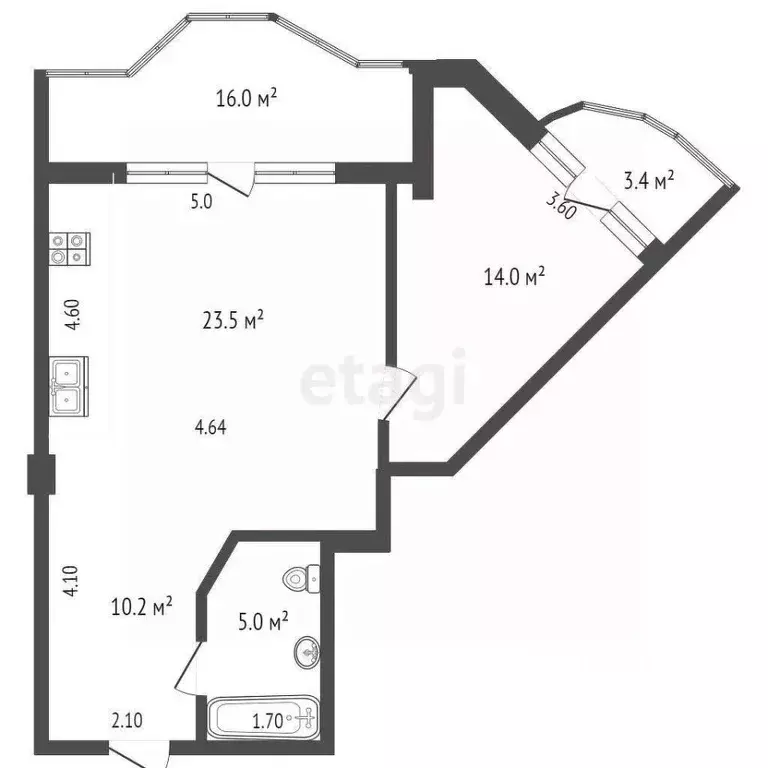 2-к кв. Крым, Ялта ул. Загородная, 17В (75.1 м) - Фото 2