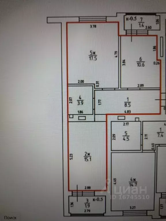 2-к кв. Калининградская область, Калининград Суздальская ул., 20к2 ... - Фото 2