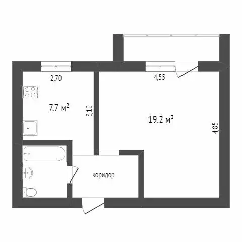 1-комнатная квартира: Белгород, Советская улица, 5А (34.2 м) - Фото 1