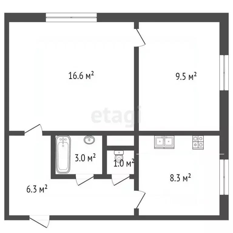 2-к кв. Удмуртия, Ижевск ул. Ломоносова, 20 (45.2 м) - Фото 1