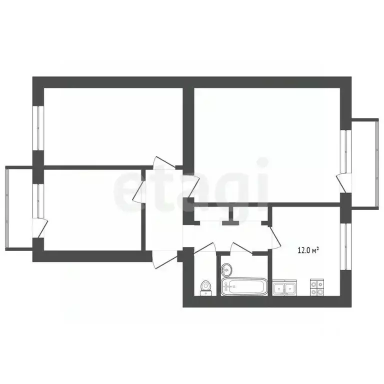 3-к кв. Крым, Раздольное пгт просп. 30-летия Победы, 7 (73.0 м) - Фото 2