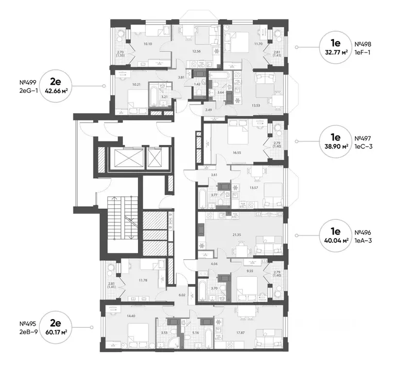2-к кв. Санкт-Петербург ул. Дыбенко, 3 (42.66 м) - Фото 2