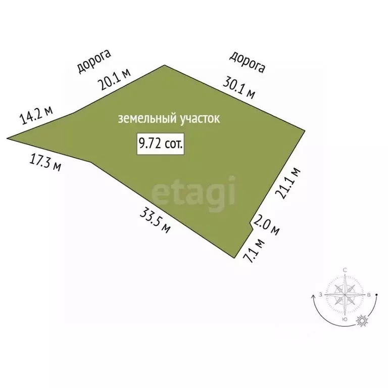 Участок в Саха (Якутия), Якутск ул. Камышовая, 4 (9.72 сот.) - Фото 2