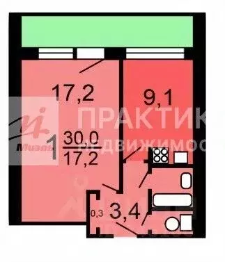 1-к кв. Москва Чонгарский бул., 8К1 (34.0 м) - Фото 2