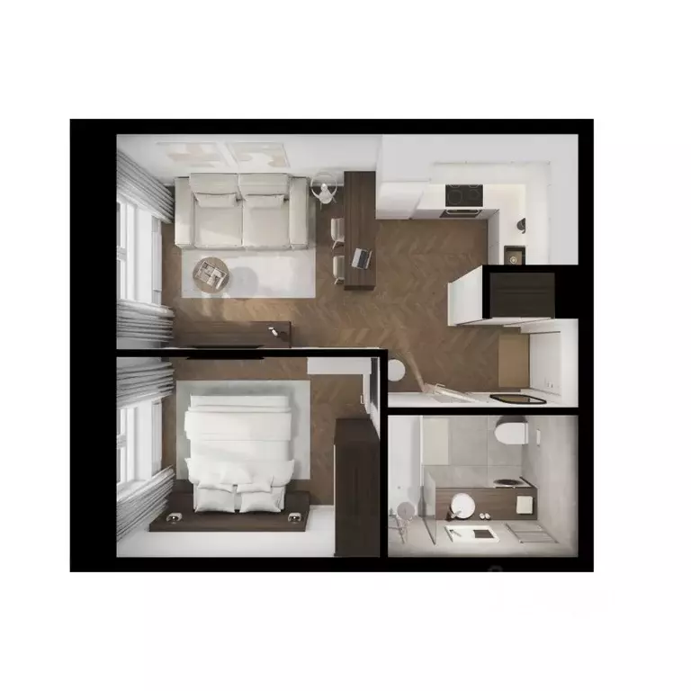 1-к кв. Сахалинская область, Южно-Сахалинск Уюн Парк жилой комплекс, ... - Фото 2