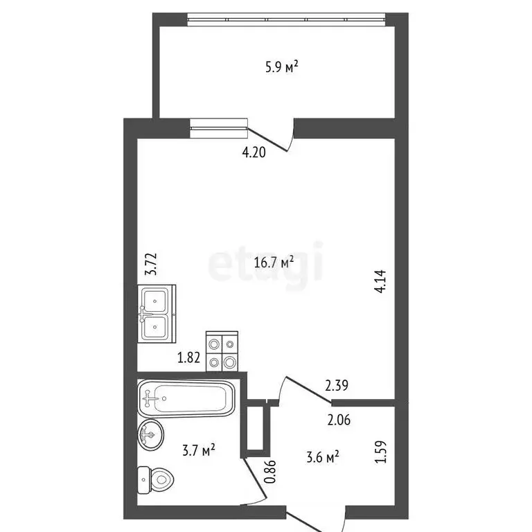 Квартира-студия: Санкт-Петербург, Планерная улица, 87к1 (30 м) - Фото 1