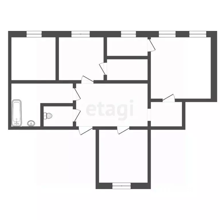 1-к кв. Вологодская область, Харовск ул. Кирова, 5 (68.3 м) - Фото 2