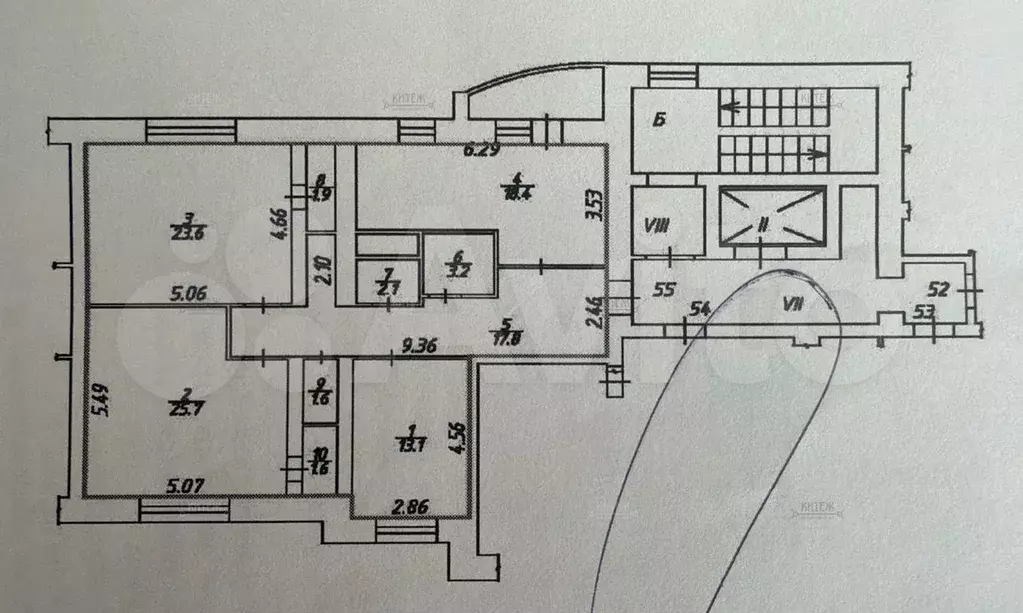 3-к. квартира, 113,1 м, 5/10 эт. - Фото 0