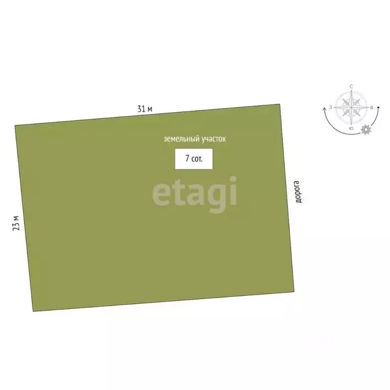 Участок в Ростовская область, Аксайский район, Ольгинская ст-ца  (7.77 ... - Фото 2