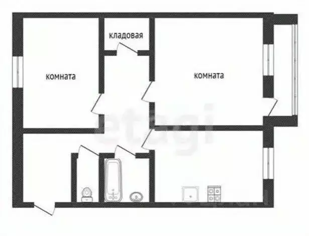 2-к кв. Ленинградская область, Волхов Авиационная ул., 40 (47.8 м) - Фото 0