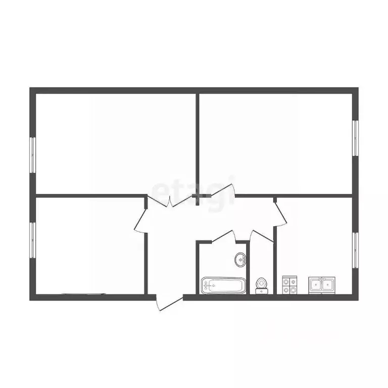 3-к кв. Челябинская область, Озерск ул. Кирова, 15 (78.9 м) - Фото 1
