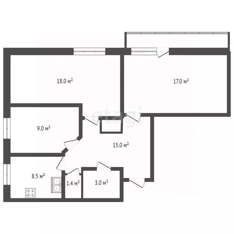 3-к кв. Санкт-Петербург просп. Тореза, 38 (71.7 м) - Фото 0