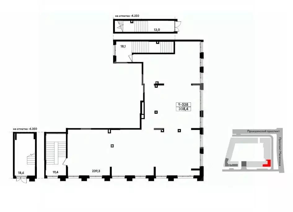 Торговая площадь в Москва Прокшино жилой комплекс (308 м) - Фото 2
