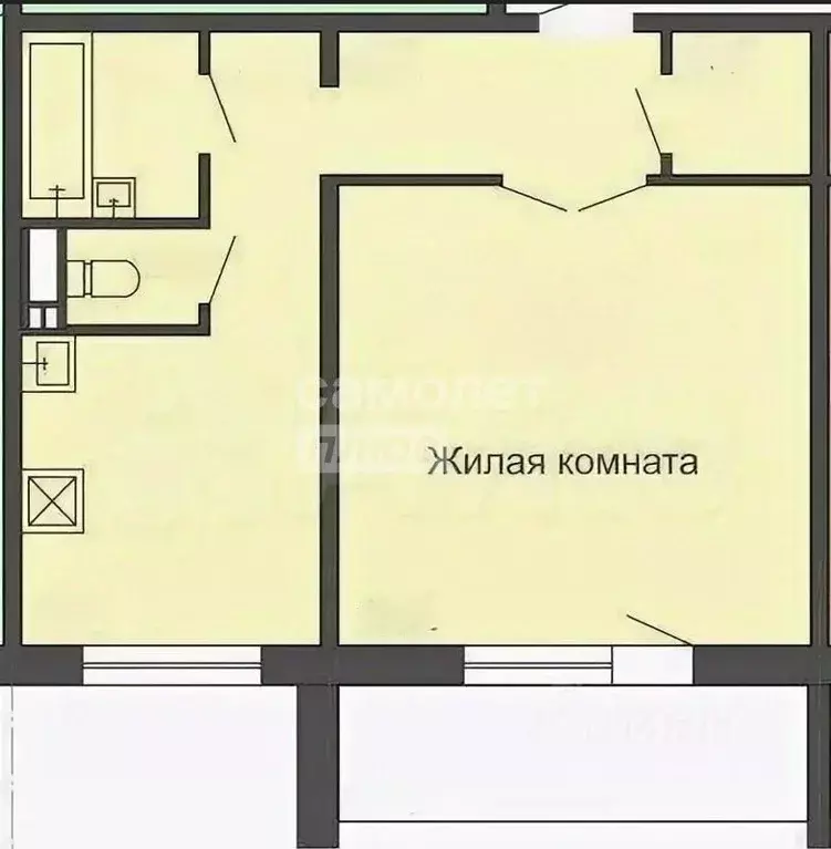 1-к кв. Челябинская область, Челябинск ул. 40-летия Победы, 30 (42.4 ... - Фото 2