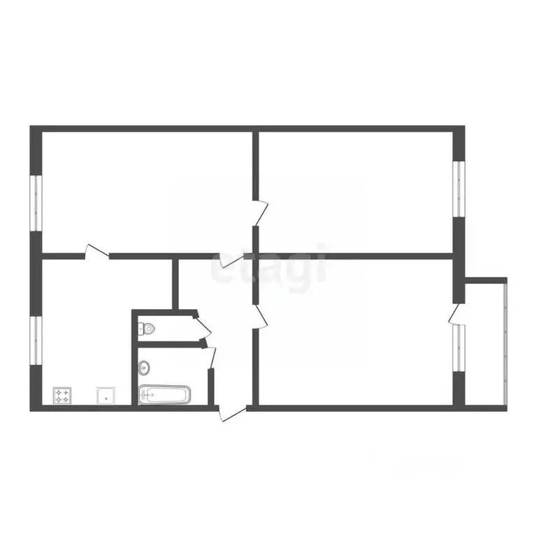 3-к кв. Мордовия, Саранск ул. Пушкина, 2 (59.5 м) - Фото 1