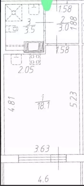 Студия Санкт-Петербург Уральская ул., 25 (24.6 м) - Фото 2