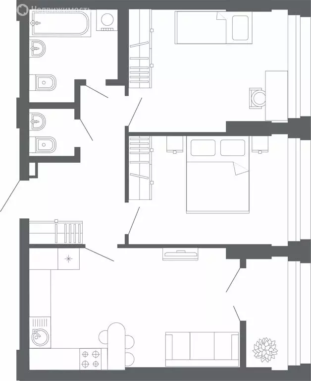 2-комнатная квартира: Екатеринбург, улица Мира, 47/7 (64 м) - Фото 0