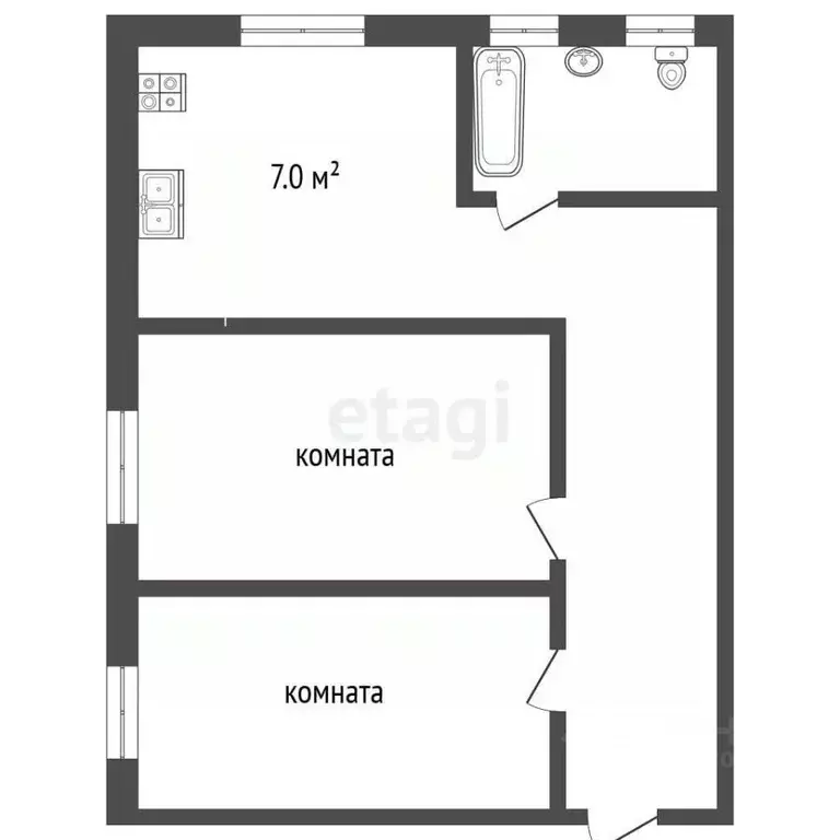 2-к кв. Московская область, Воскресенск Железнодорожная ул., 8 (47.1 ... - Фото 1