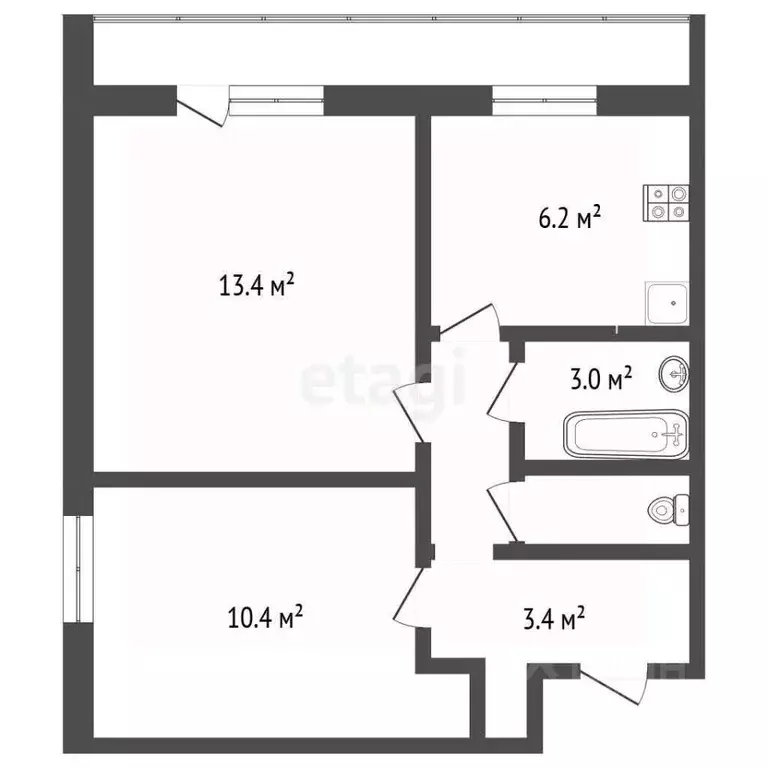 2-к кв. Москва Широкая ул., 3К1 (38.3 м) - Фото 1